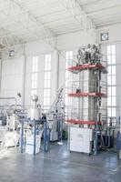 factory for the production of pet plastic granules. plant of PET granules photo