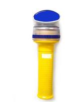 emergency torch isolate on white background photo