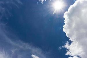 Thick cloud over blue sky photo