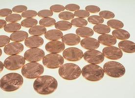 monedas de dólar 1 centavo centavo de trigo centavo foto