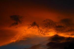 Beautiful sunset sky with clouds. Abstract sky. photo