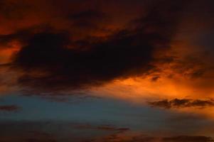 Beautiful sunset sky with clouds. Abstract sky. photo