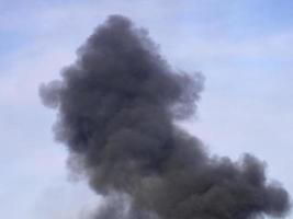 black smoke column photo