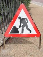 road works sign photo