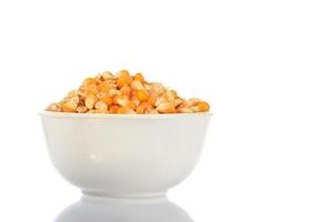 Close-up of Dried corn in clay pot photo