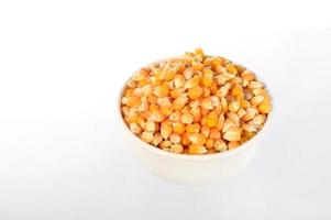 Close-up of Dried corn in clay pot photo