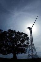 windmills with beautiful landscape, cloudscape. photo