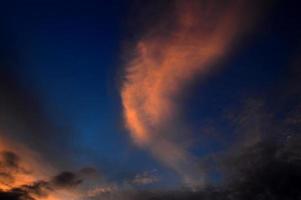 Beautiful sunset sky with clouds. Abstract sky. photo