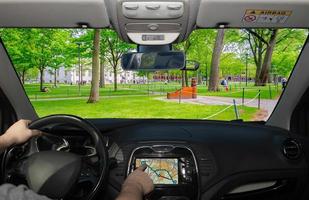 Driving using GPS in the Harvard University Campus, Cambridge, USA photo