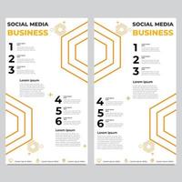 yellow business social media post template collection vector