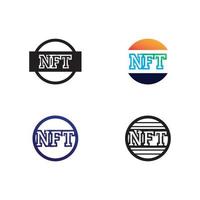 NFT letter and font technology  line icon set Crypto Icon or Logo Business Symbol vector illustration