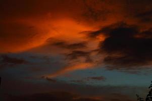 Beautiful sunset sky with clouds. Abstract sky. photo