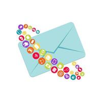 Message abstract symbol. Email. vector