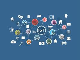 Internet of Things. IoT network. Internet connection concept. vector