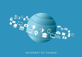 Internet of things. World technology abstract background. vector