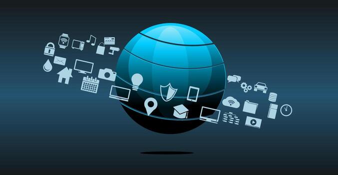 Information technology or technology innovation abstract background. vector