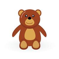 oso muñeca juguete 2d ilustración de dibujos animados vector