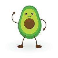 CUTE AVOCADO CARTOON ILUSTRATION FOR KIDS vector