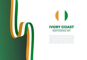 Ivory Coast Independence day background on August 7 and 8 vector