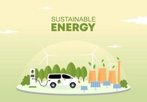 Background design elements for sustainable energy development. vector