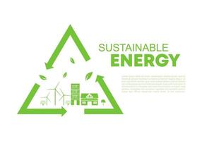 elementos de diseño de fondo para el desarrollo de energía sostenible. vector