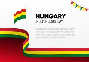 Hungary independence day for national celebration on March 22 vector