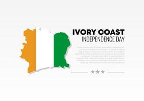 Ivory Coast Independence day background on August 7 and 8 vector