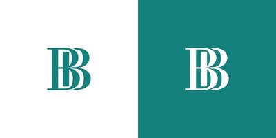 Modern and elegant BB initials logo design 1 vector