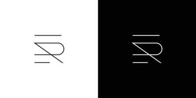 Modern and sophisticated R letter initial logo design 4 vector