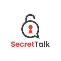 secret talk vector logo design