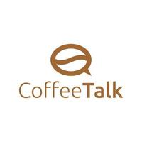 coffee talk vector logo design