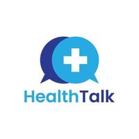 diseño de logotipo de vector de charla de salud