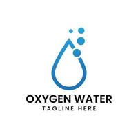 diseño de logotipo de vector de agua de oxígeno