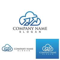 Cloud template vector and symbol