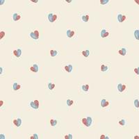 seamless happy valentine day background with twotone heart shape , greeting card vector
