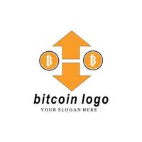 Vector illustration of Bitcoin, crypto currency, blockchain. Fits blockchain bitcoin stickers for web or print. Bitcoin logo.