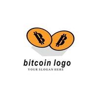 ilustración vectorial de bitcoin, moneda criptográfica, cadena de bloques. se adapta a pegatinas de bitcoin blockchain para web o impresión. logotipo de bitcoin. vector