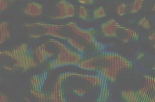 Abstract vector background. Dark iridescent texture effect. Halftone wave design with oily color transitions.