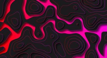 Abstract vector paper cutout background with overlapping  dark and vibrant colored layers.