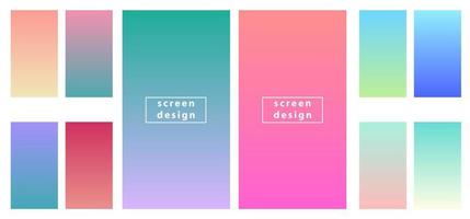 Screen gradient set with modern abstract backgrounds. Creative concept vector multicolored set, poster, banner, web and mobile applications, social media