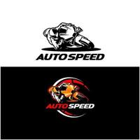 Motosport logo template, Perfect logo for racing teams, motorbike dealers and motorcycle lovers vector