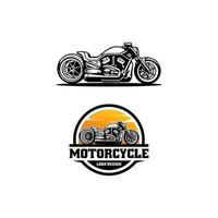 set of motorbike - chooper - motorcycle logo vector
