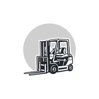 forklift vector isolated for illustration