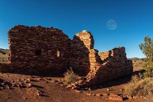 Native American Ruin Full Moon Daytime photo