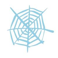 Spider's web isolated on white background. Cartoon cute in style doodle. vector