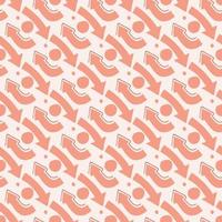 Arrows symbol abstract isolated pattern. Light coral elements on white background. vector