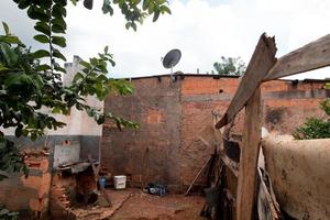 Planaltina Goias, Brazil, February 5, 2022 The Extremely Poor Housing Conditions in the city of Planaltina and throughout Brazil. photo