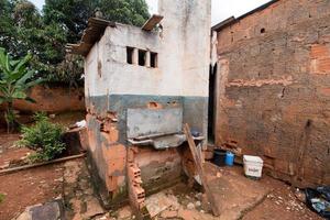 Planaltina Goias, Brazil, February 5, 2022 The Extremely Poor Housing Conditions in the city of Planaltina and throughout Brazil. photo