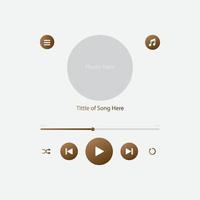 Mobile App Interface. Music Player. Vector Illustration