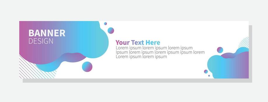 Vector abstract design banner web template.